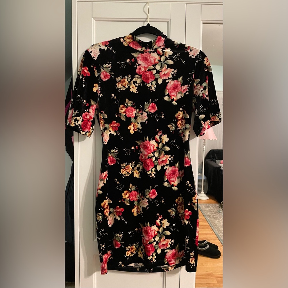 Velvet Floral Dress